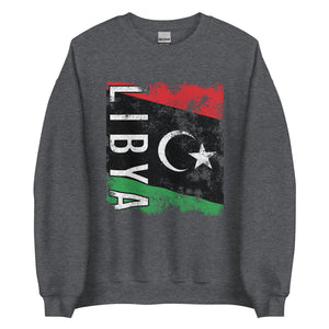 Libya Flag - Distressed Flag Sweatshirt