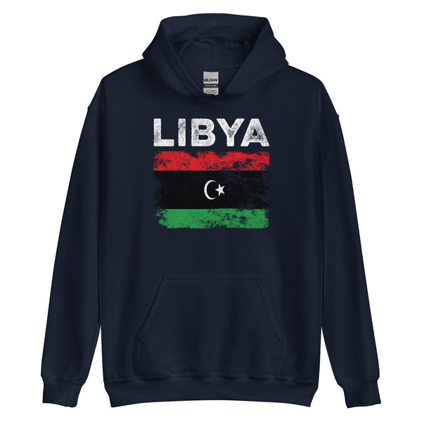 Libya Flag Distressed - Libyan Flag Hoodie