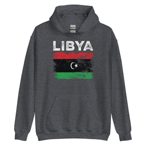 Libya Flag Distressed - Libyan Flag Hoodie