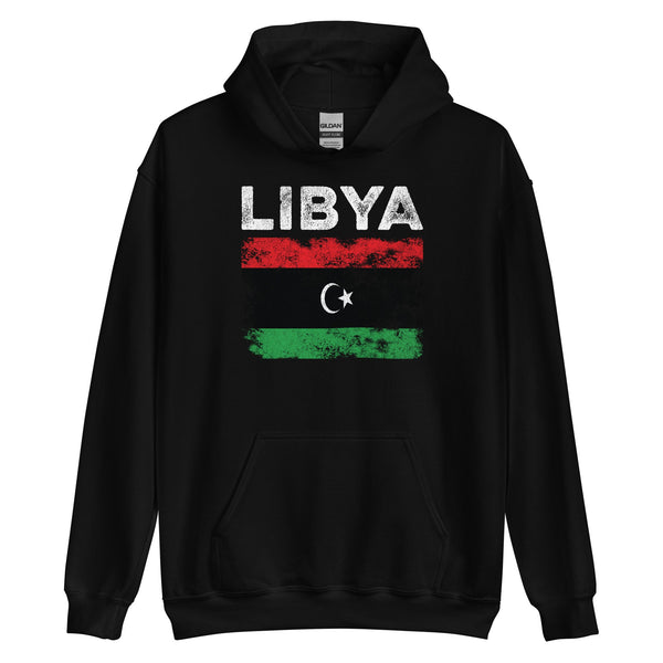 Libya Flag Distressed - Libyan Flag Hoodie