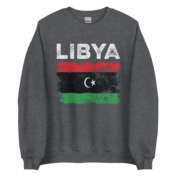 Libya Flag Distressed - Libyan Flag Sweatshirt