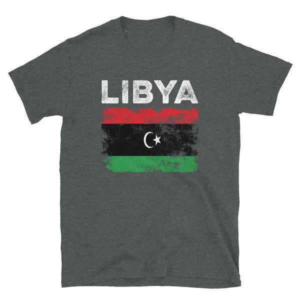 Libya Flag Distressed - Libyan Flag T-Shirt