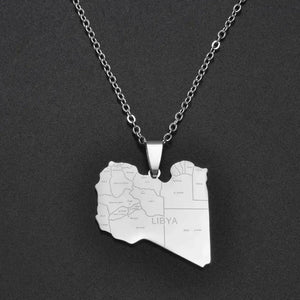 Libya Map Necklace
