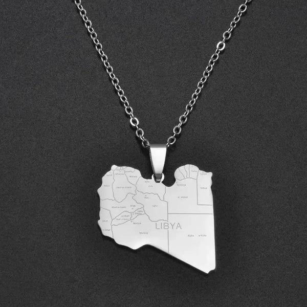 Libya Map Necklace