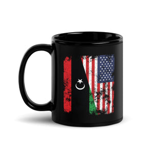 Libya USA Flag - Half American Mug