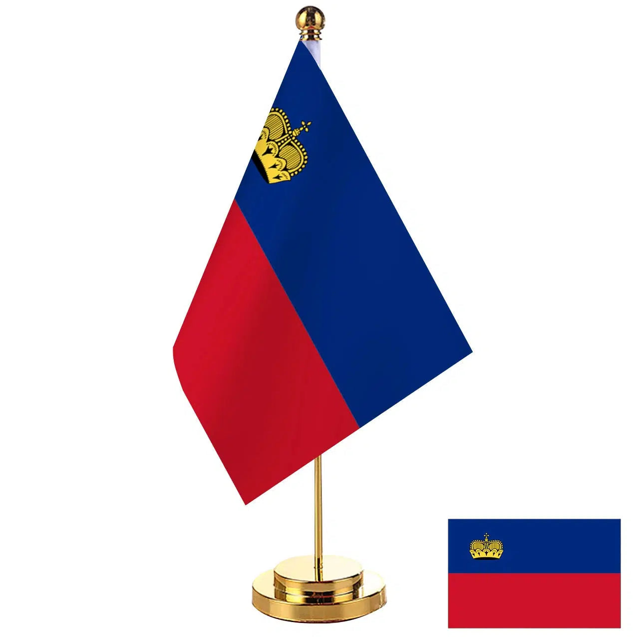 Liechtenstein Desk Flag - Small Office Table Flag