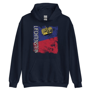 Liechtenstein Flag - Distressed Flag Hoodie