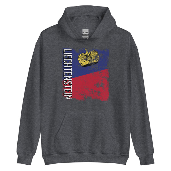 Liechtenstein Flag - Distressed Flag Hoodie