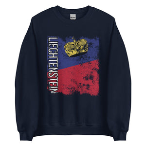 Liechtenstein Flag - Distressed Flag Sweatshirt