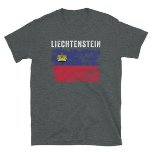 Liechtenstein Flag Distressed T-Shirt