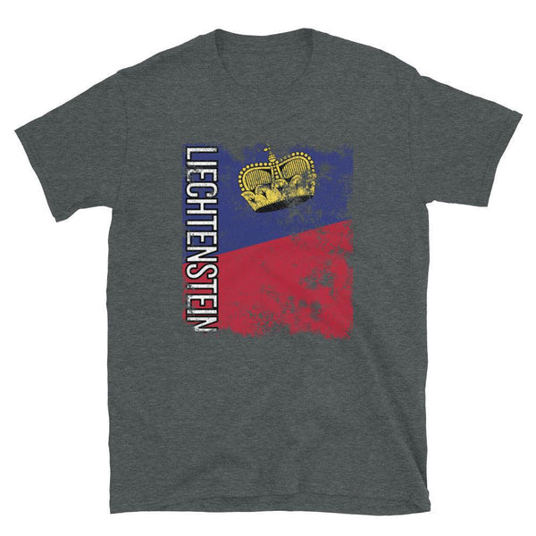 Liechtenstein Flag Distressed T-Shirt