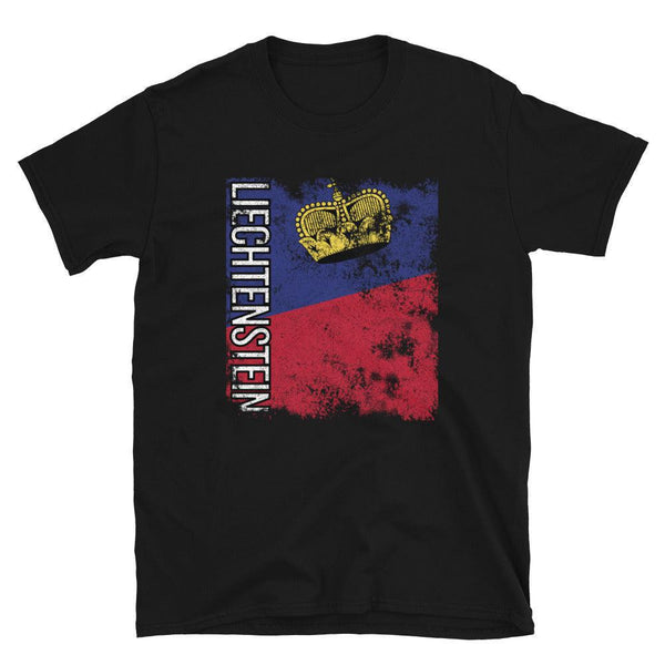 Liechtenstein Flag Distressed T-Shirt