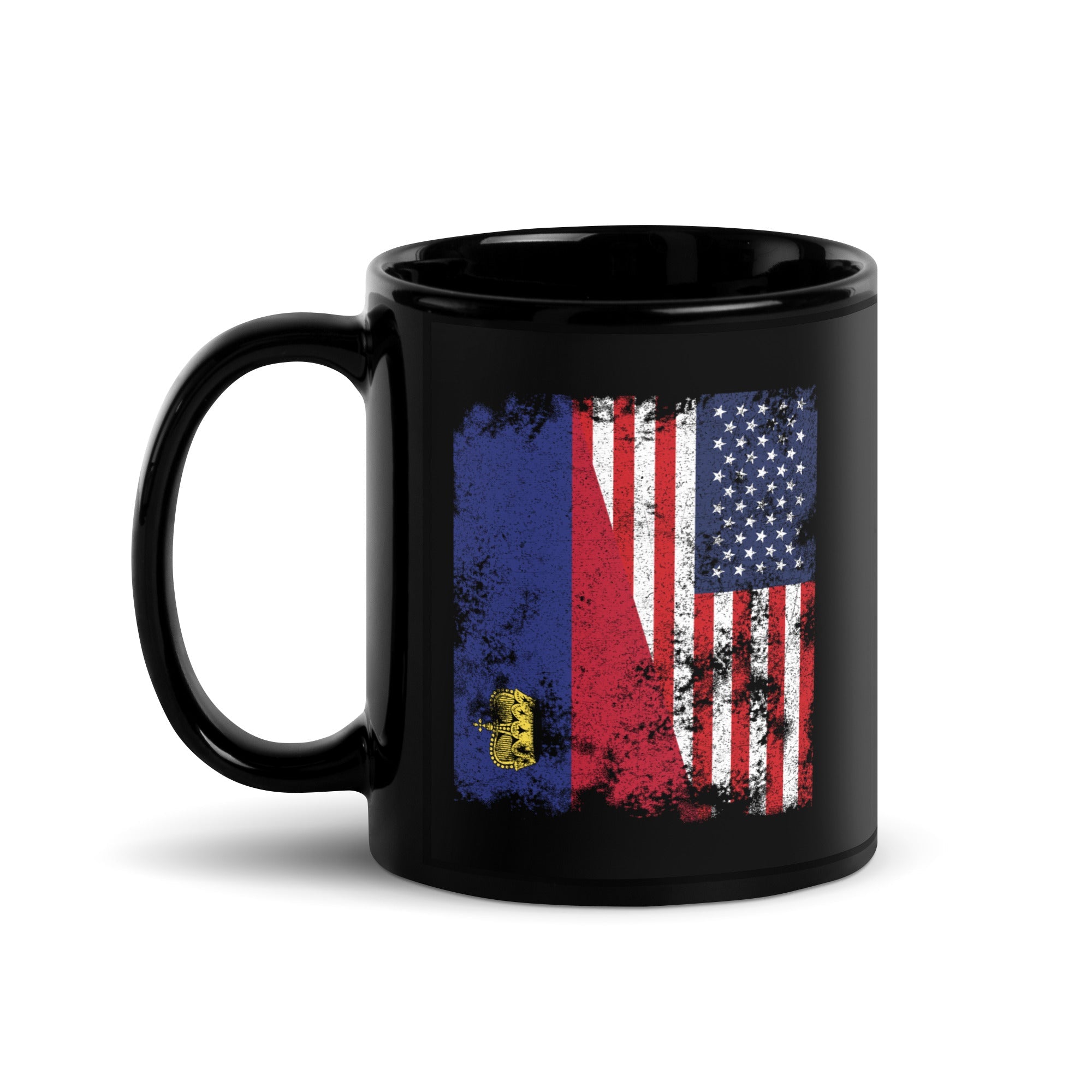 Liechtenstein USA Flag - Half American Mug