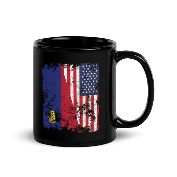 Liechtenstein USA Flag - Half American Mug