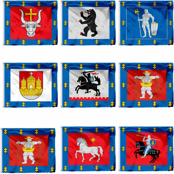 Lithuania County Flags