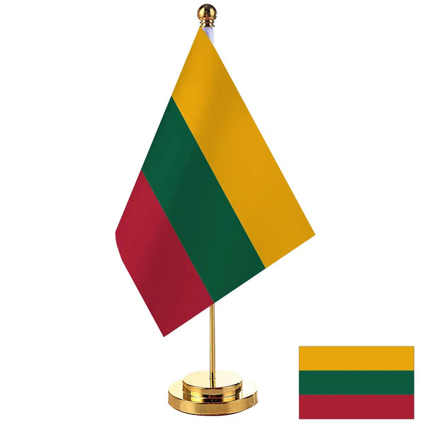 Lithuania Desk Flag - Small Office Table Flag