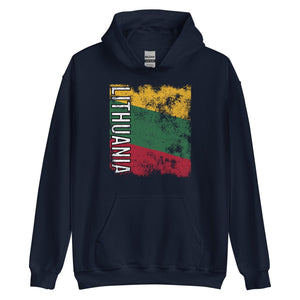 Lithuania Flag - Distressed Flag Hoodie