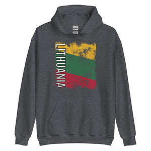 Lithuania Flag - Distressed Flag Hoodie