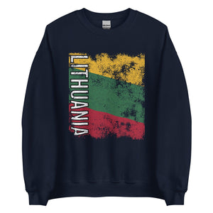 Lithuania Flag - Distressed Flag Sweatshirt