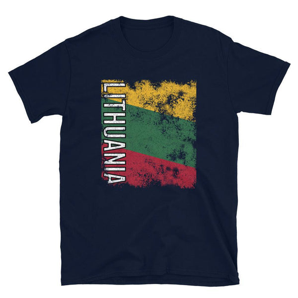 Lithuania Flag Distressed T-Shirt