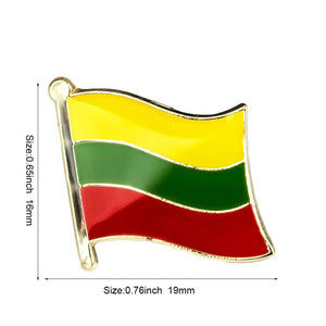 Lithuania Flag Lapel Pin - Enamel Pin Flag