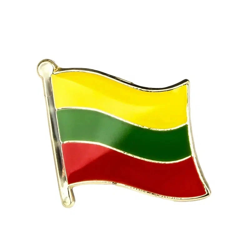 Lithuania Flag Lapel Pin - Enamel Pin Flag