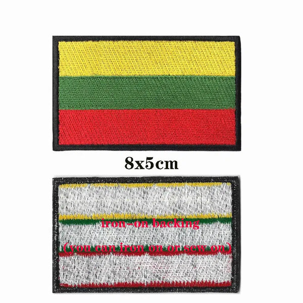 Lithuania Flag Patch - Iron On/Hook & Loop Patch