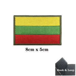 Lithuania Flag Patch - Iron On/Hook & Loop Patch