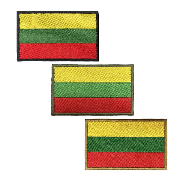 Lithuania Flag Patch - Iron On/Hook & Loop Patch