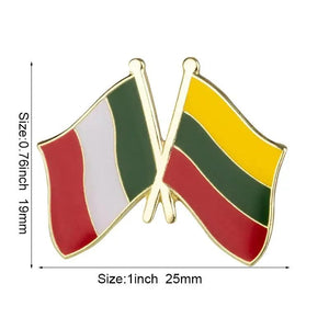 Lithuania Friendship Flag Lapel Pin Collection - Enamel Pin Flag
