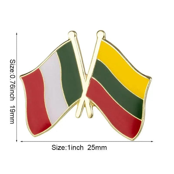 Lithuania Friendship Flag Lapel Pin Collection - Enamel Pin Flag