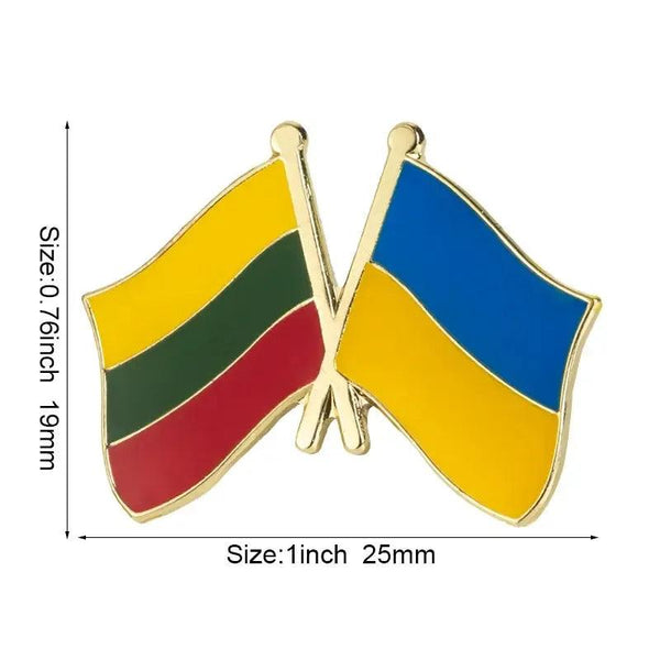 Lithuania Friendship Flag Lapel Pin Collection - Enamel Pin Flag