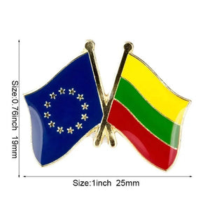 Lithuania Friendship Flag Lapel Pin Collection - Enamel Pin Flag