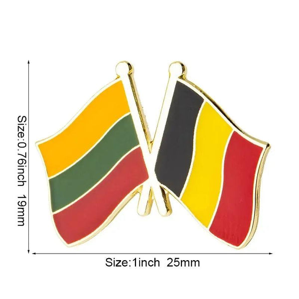 Lithuania Friendship Flag Lapel Pin Collection - Enamel Pin Flag