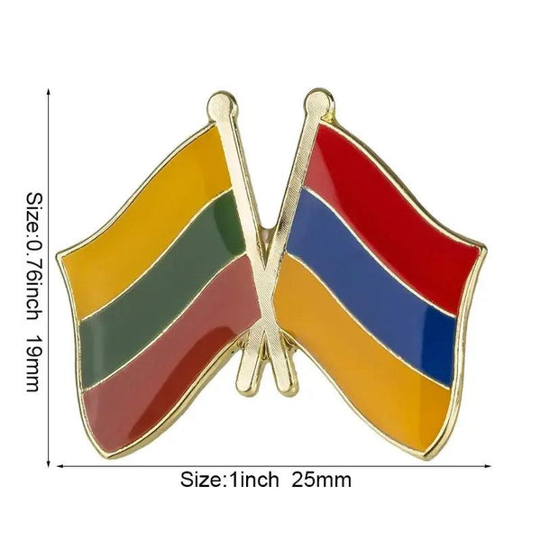 Lithuania Friendship Flag Lapel Pin Collection - Enamel Pin Flag