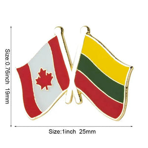 Lithuania Friendship Flag Lapel Pin Collection - Enamel Pin Flag