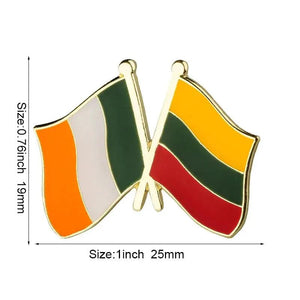 Lithuania Friendship Flag Lapel Pin Collection - Enamel Pin Flag