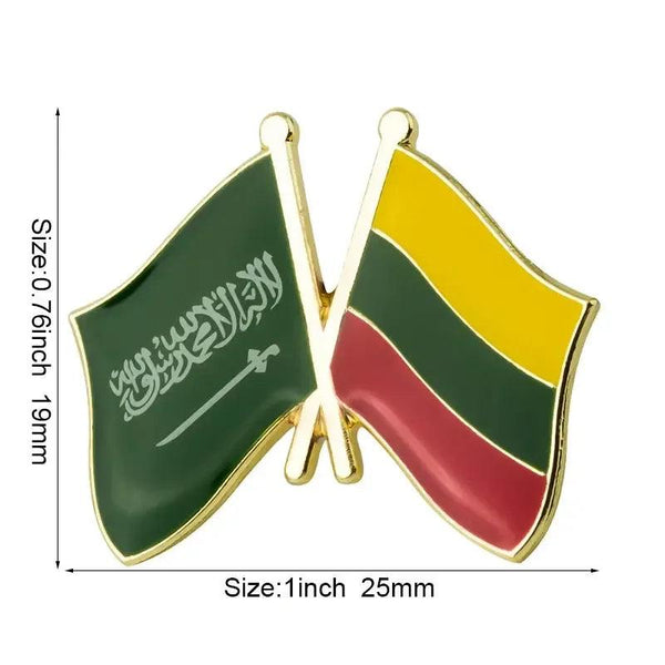 Lithuania Friendship Flag Lapel Pin Collection - Enamel Pin Flag
