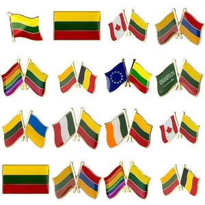 Lithuania Friendship Flag Lapel Pin Collection - Enamel Pin Flag