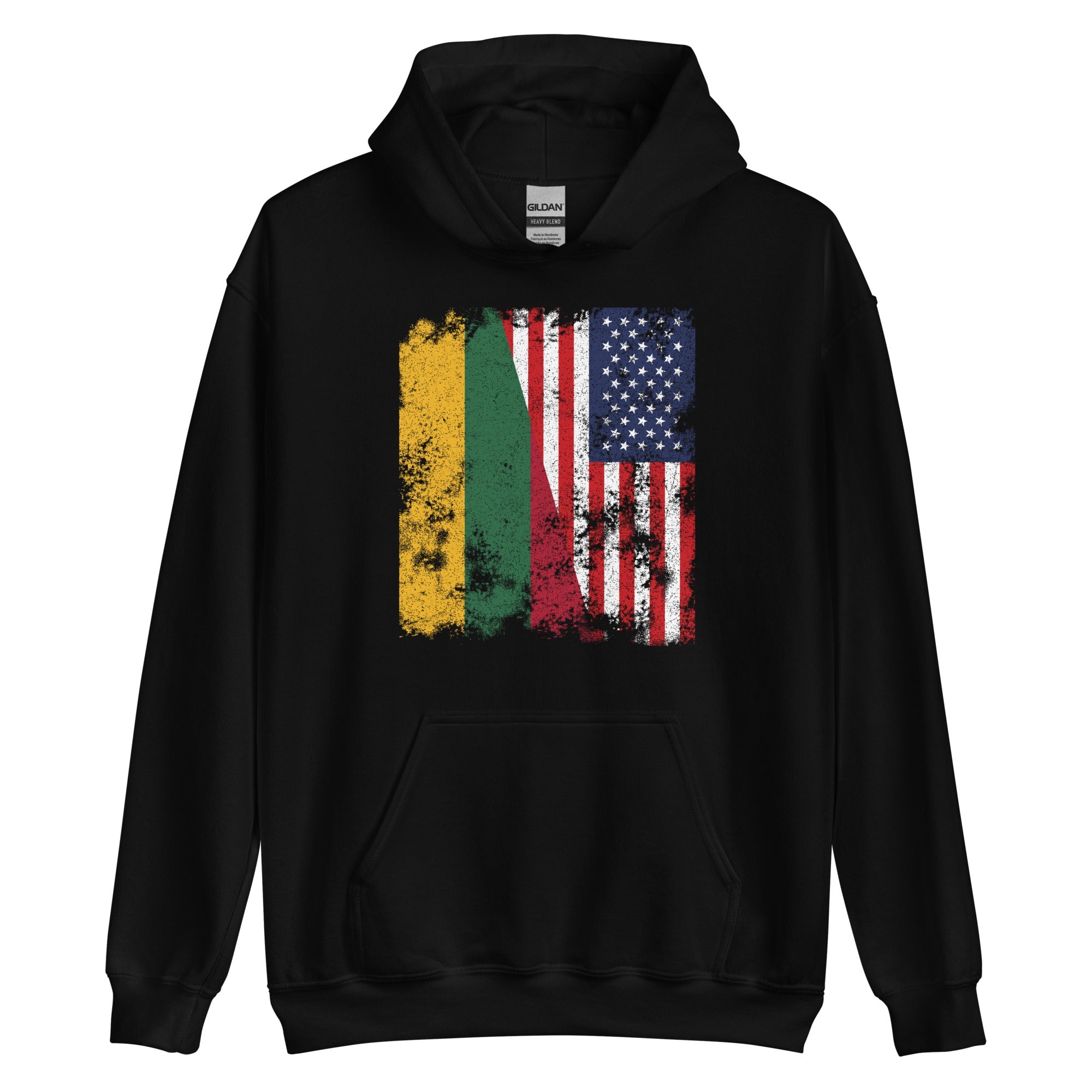 Lithuania USA Flag - Half American Hoodie