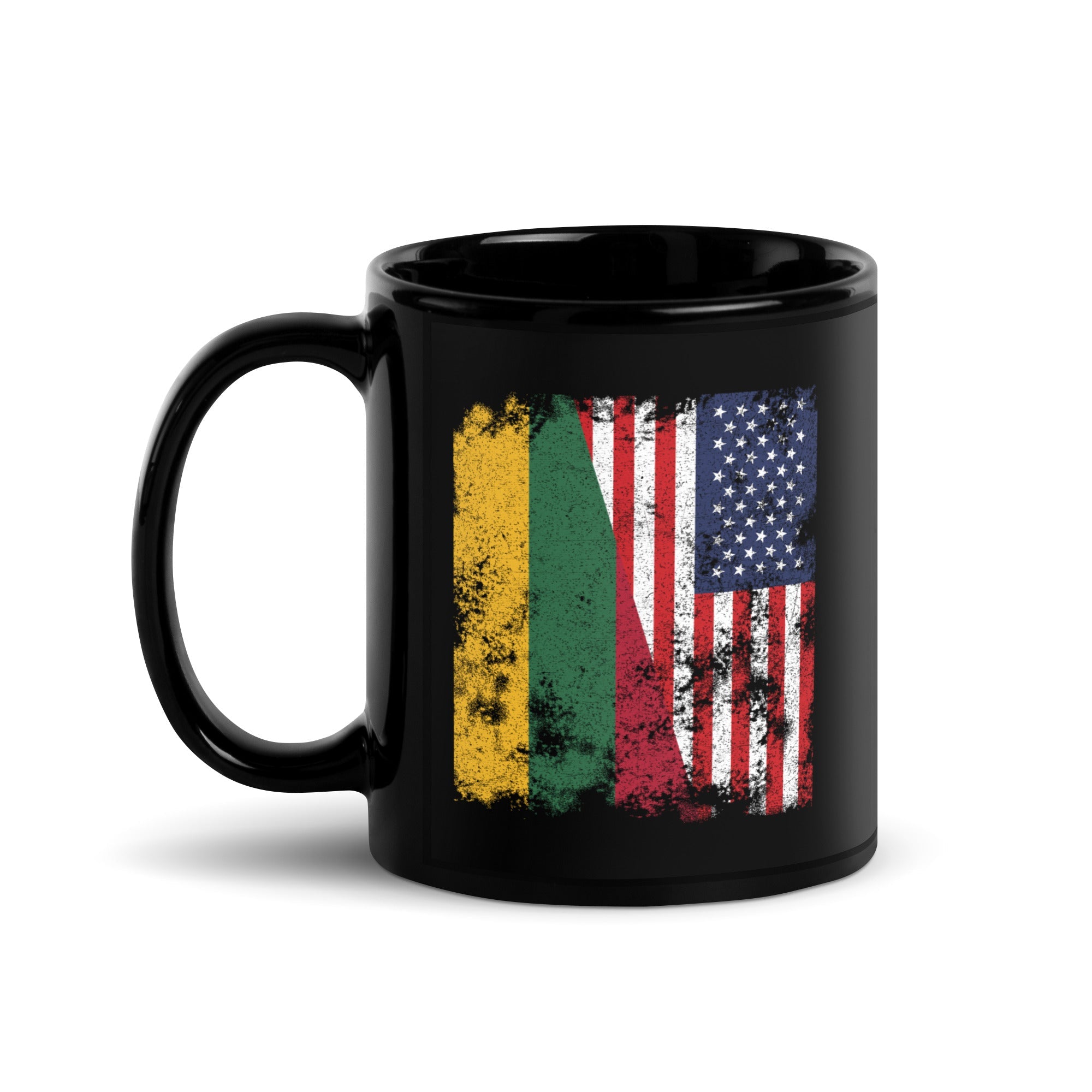 Lithuania USA Flag - Half American Mug