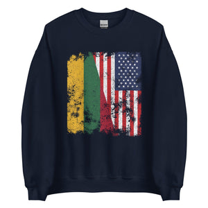 Lithuania USA Flag - Half American Sweatshirt