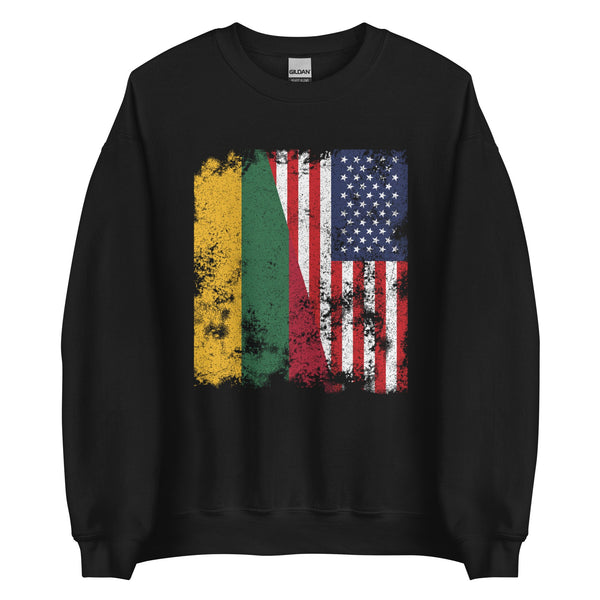 Lithuania USA Flag - Half American Sweatshirt