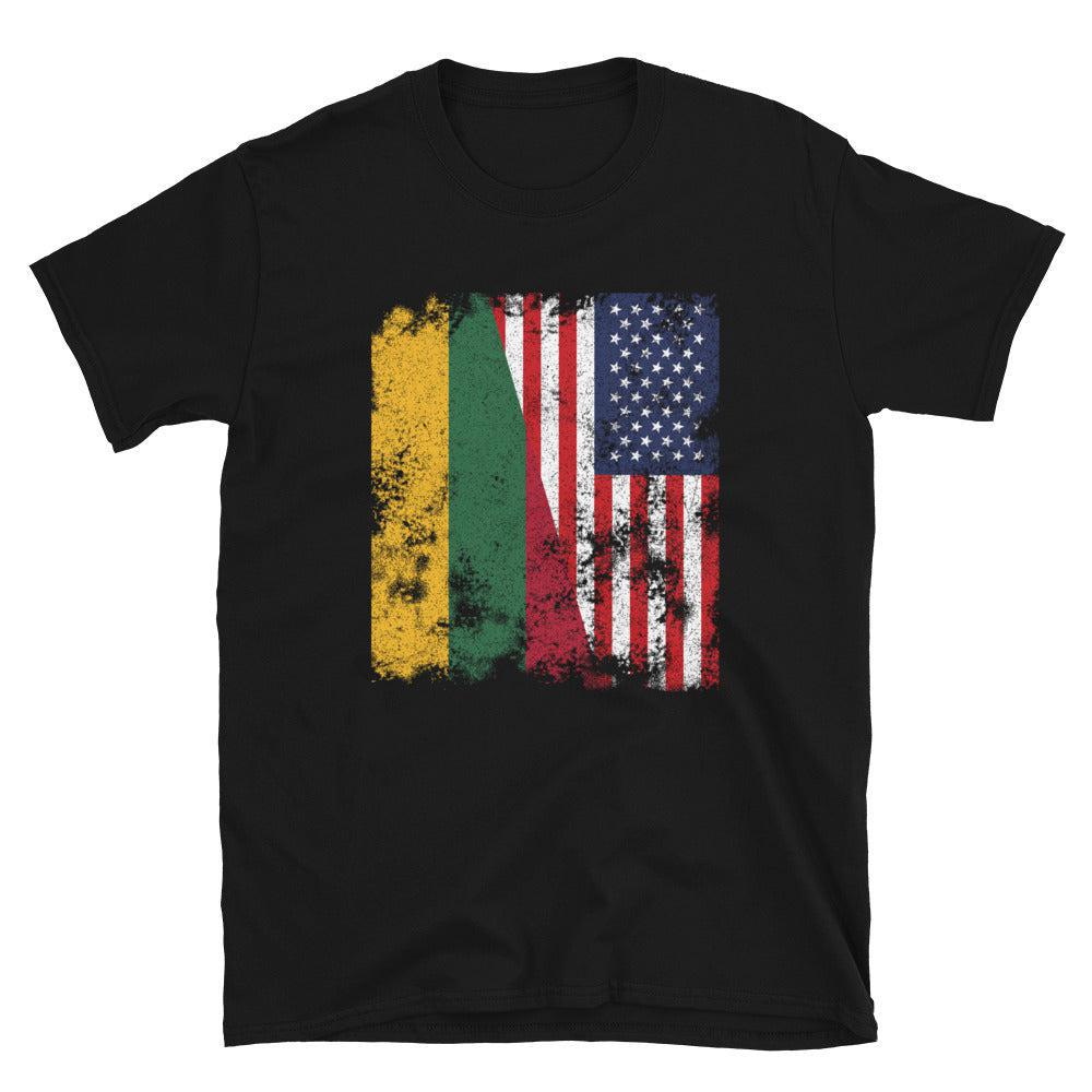 Lithuania USA Flag - Half American T-Shirt