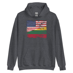 Lithuania USA Flag Hoodie