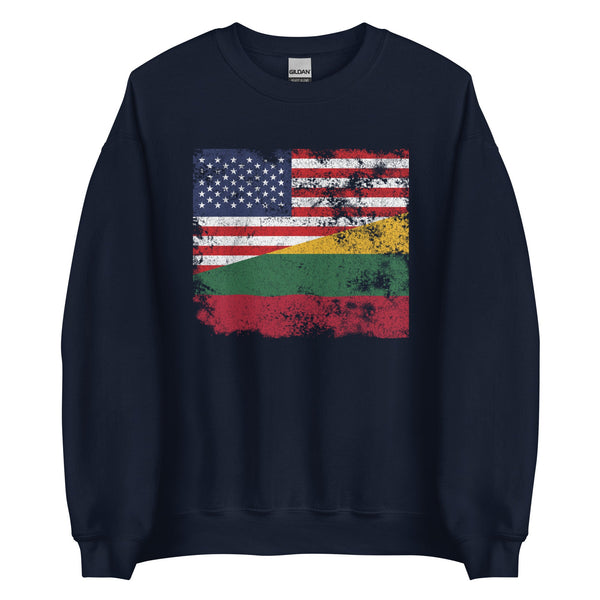 Lithuania USA Flag Sweatshirt