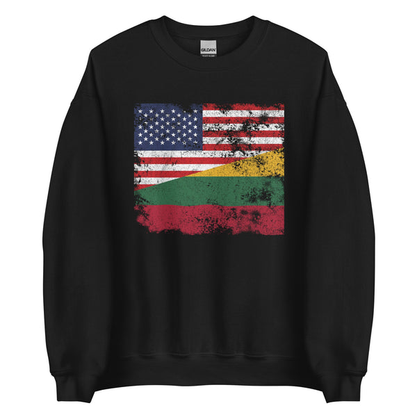 Lithuania USA Flag Sweatshirt