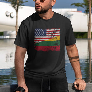 Lithuania USA Flag T-Shirt