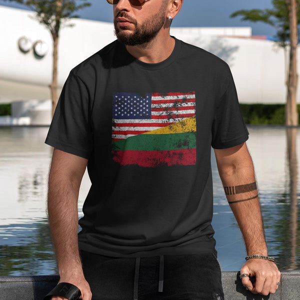 Lithuania USA Flag T-Shirt