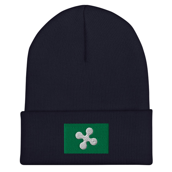 Lombardy Flag Beanie - Embroidered Winter Hat